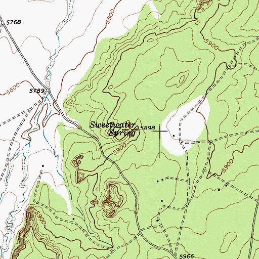 Topographic Map of Sweetwater Spring, AZ