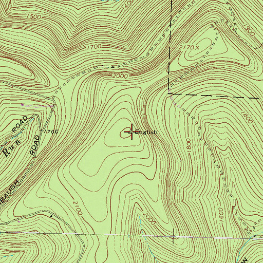 Topographic Map of English, PA