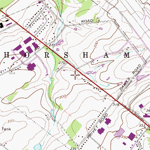 Topographic Map of Hatboro-Horsham Senior High School, PA