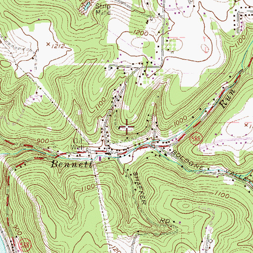 Topographic Map of Stop and Sock Golf Course, PA