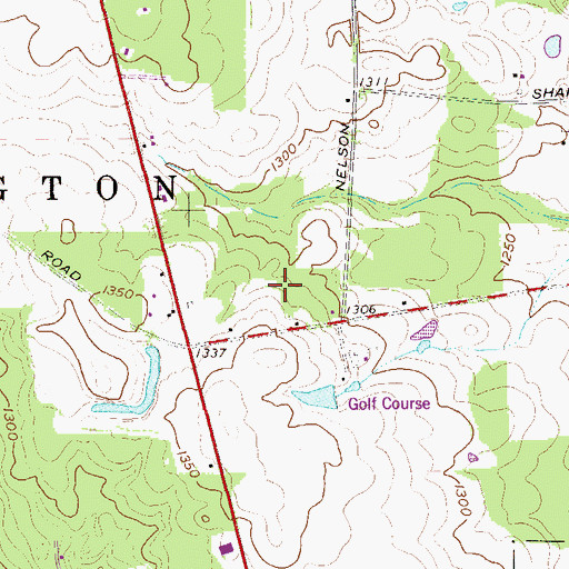 Topographic Map of Green Meadows Golf Course, PA