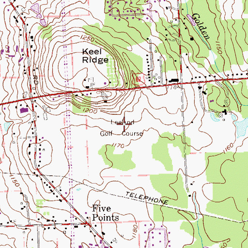 Topographic Map of VFW Golf Course, PA