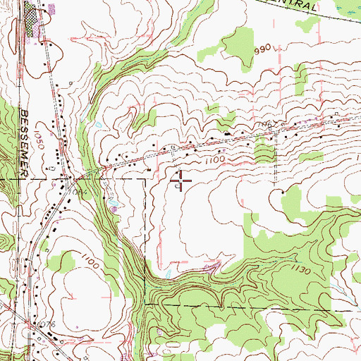 Topographic Map of Pinehill Golf Course, PA