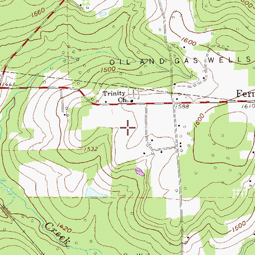 Topographic Map of Hi Level Golf Course, PA