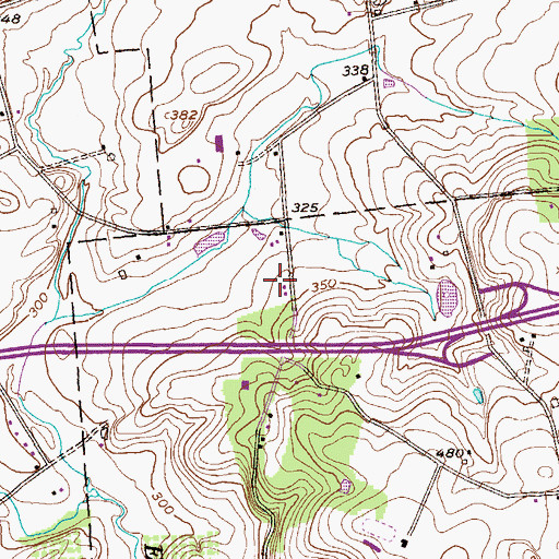 Topographic Map of Loch Nairn Golf Club, PA