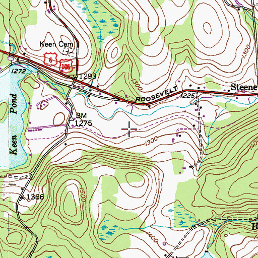 Topographic Map of Elk Forest Resort Golf Course, PA