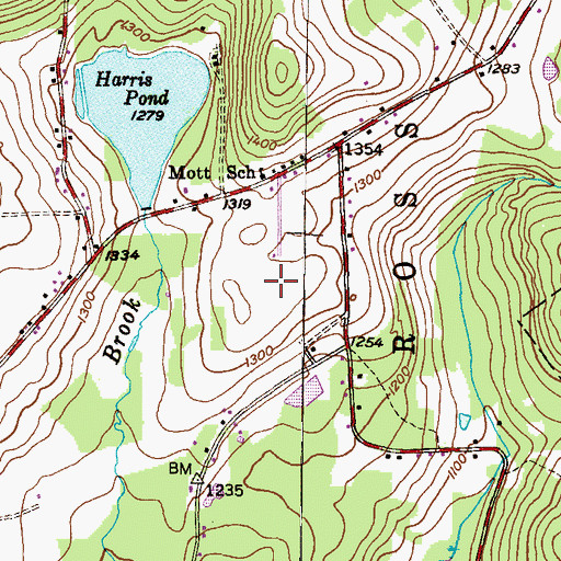 Topographic Map of Sweet Valley Golf Course, PA