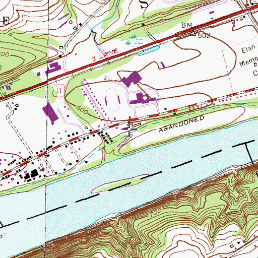 Topographic Map of Wolf Hollow Golf Course, PA