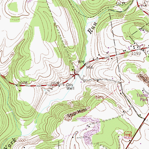 Topographic Map of Valley School (historical), PA