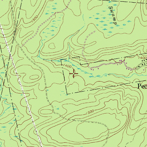 Topographic Map of Smith Trail, PA