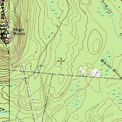 Topographic Map of Camp Biff Trail, PA