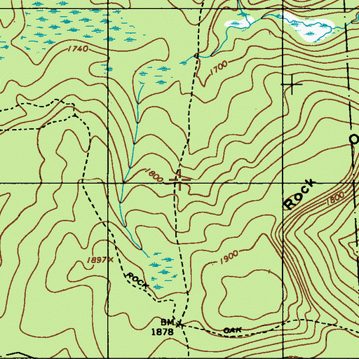 Topographic Map of Bruce Lake Trail, PA