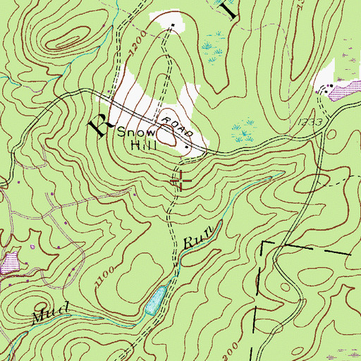 Topographic Map of Snow Hill Picnic Area, PA