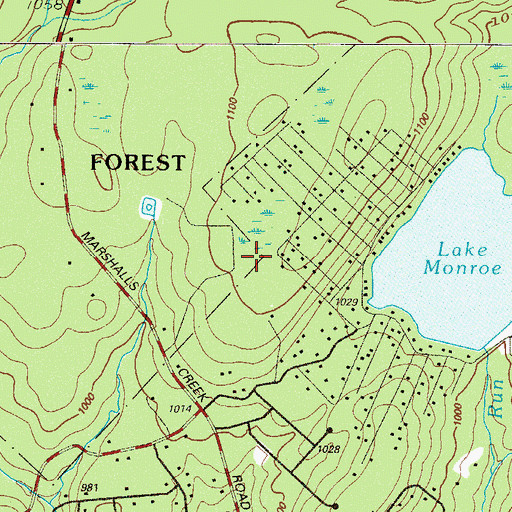 Topographic Map of Meesing Nature Center, PA