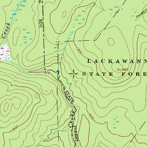 Topographic Map of Choke Creek Trail, PA