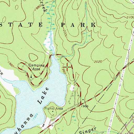 Topographic Map of Lakeside Trail, PA