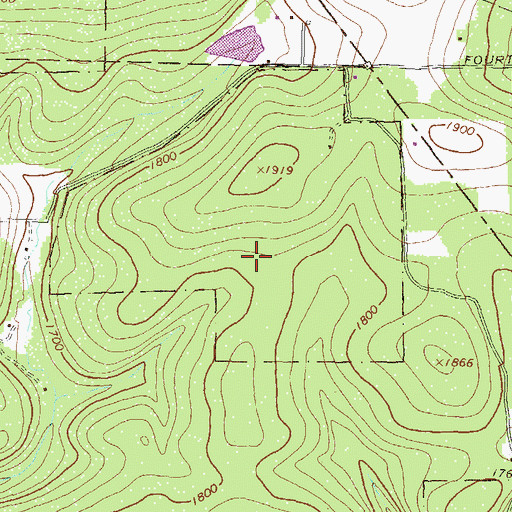 Topographic Map of Kelly Trail, PA
