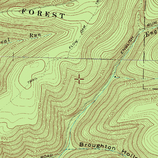 Topographic Map of Bear Path Trail, PA