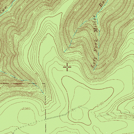 Topographic Map of Green Trail, PA