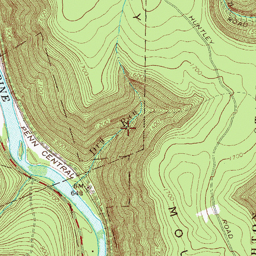 Topographic Map of Dry Run Trail, PA