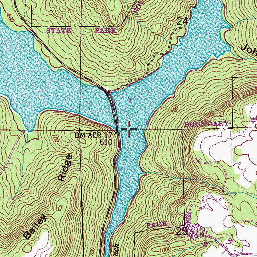 Topographic Map of Hurricane Branch, AL