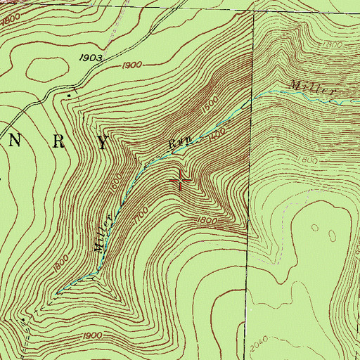 Topographic Map of Cryder Trail, PA