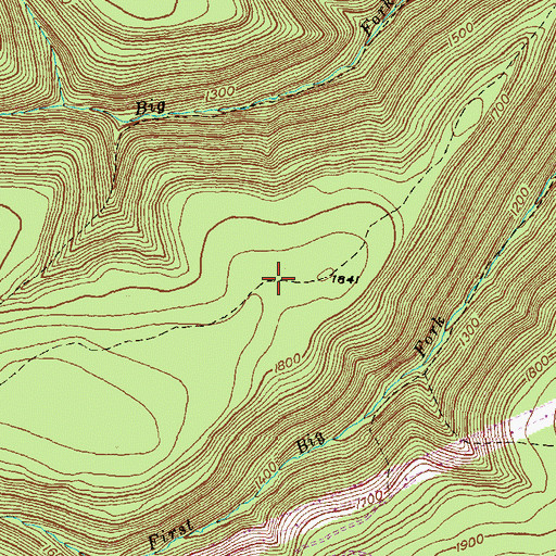 Topographic Map of Highwood Trail, PA