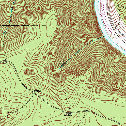 Topographic Map of Riffle Trail, PA