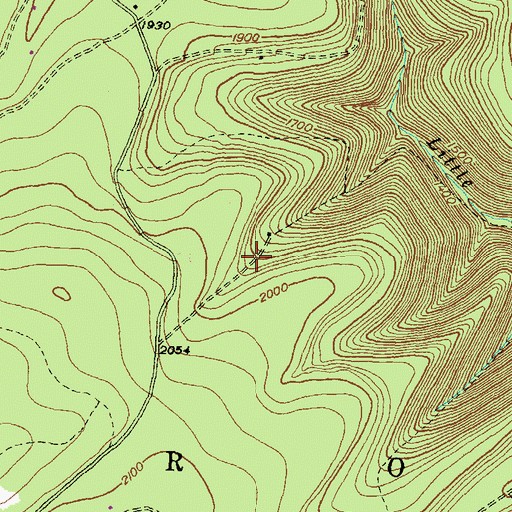 Topographic Map of Little Slate Run Trail, PA