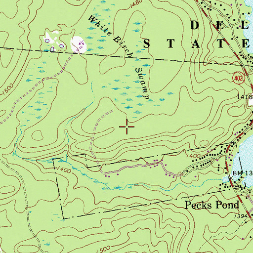 Topographic Map of Kinney Trail, PA