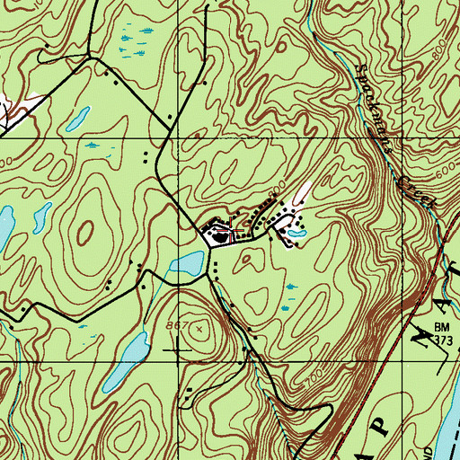 Topographic Map of Pocono Environmental Education Center, PA