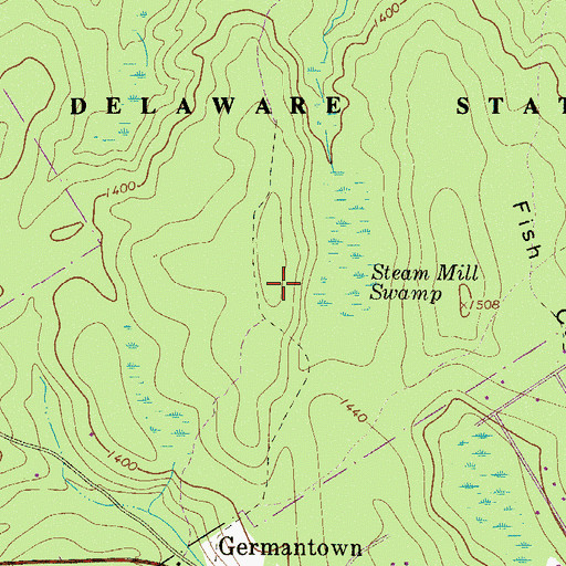 Topographic Map of Crawford Trail, PA