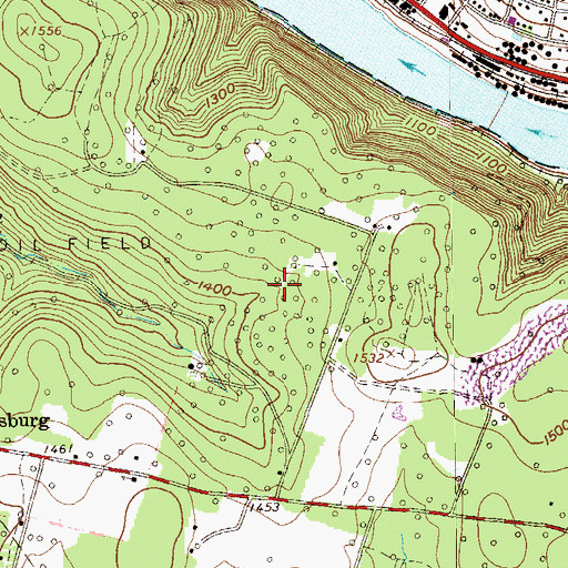 Topographic Map of River Ridge Golf Course, PA