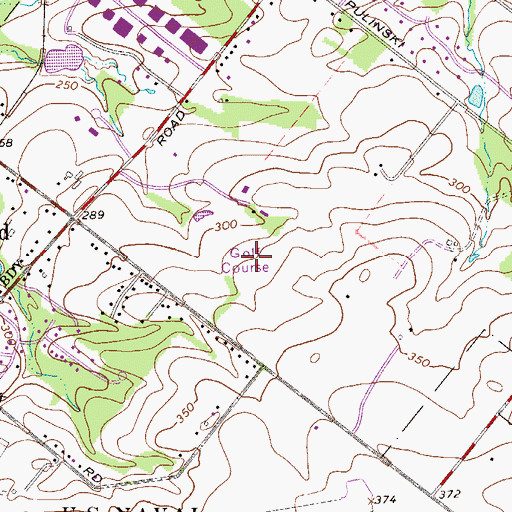 Topographic Map of Spring Mill Golf Course, PA