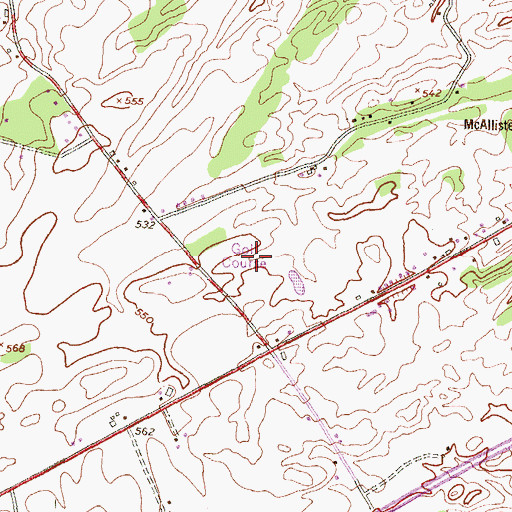 Topographic Map of Cumberland Golf Course, PA