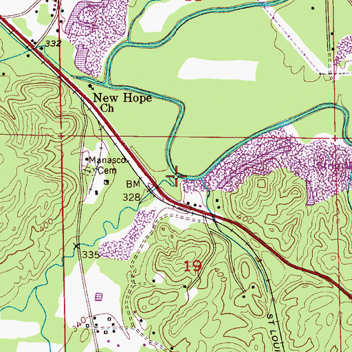 Topographic Map of Hurricane Creek, AL