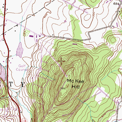Topographic Map of Ski Liberty Ski Area, PA