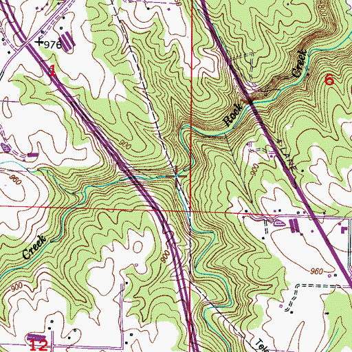 Topographic Map of Hurricane Creek, AL