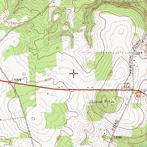 Topographic Map of Green Acres Golf Course, PA