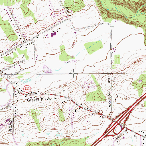 Topographic Map of Gospel Hill Golf Course, PA