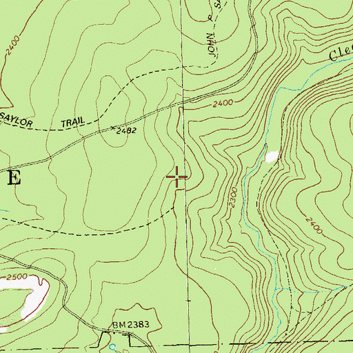 Topographic Map of Old '56' Trail, PA