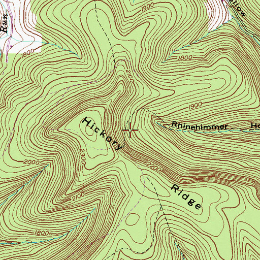 Topographic Map of Rhinehimmer Trail, PA