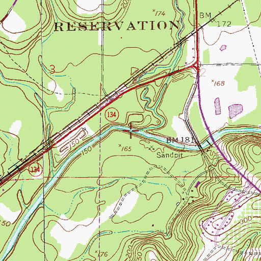 Topographic Map of Hurricane Creek, AL