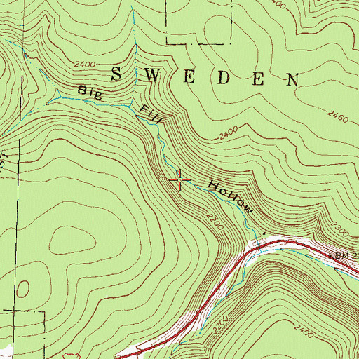 Topographic Map of Big Fill Hollow Trail, PA