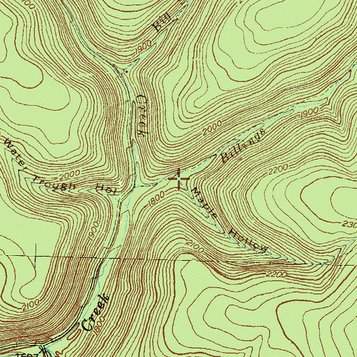 Topographic Map of Billings Trail, PA