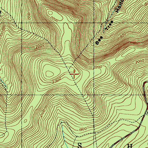 Topographic Map of Left Steele Run Trail, PA