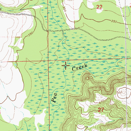 Topographic Map of Hurricane Creek, AL