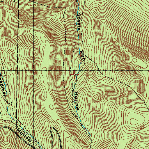 Topographic Map of Right Steele Run Trail, PA