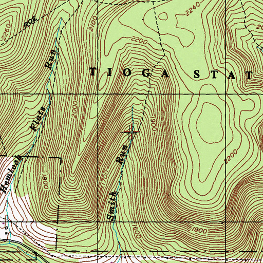 Topographic Map of Smith Run Trail, PA