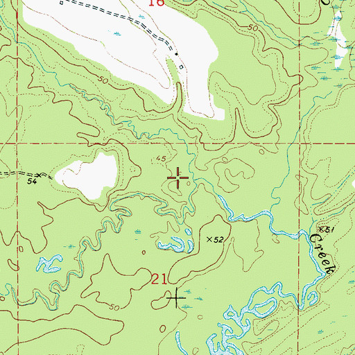 Topographic Map of Hurricane Creek, AL